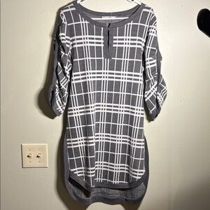 Grifflin plaid long sleeve midi dress L